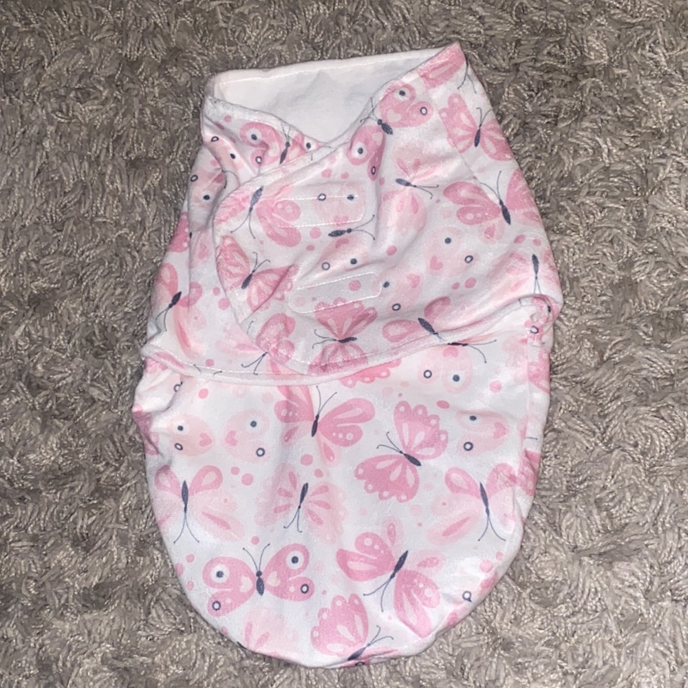 2@$20 Baby Sleep Sack White/Pink/Gray Butterfly Print